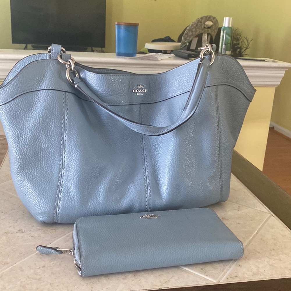 Coach matching bag and wallet